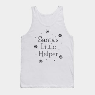 Santa's Little Helper. Cute Christmas design with snowflakes Tank Top